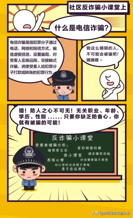 【警方提醒】如何识别电信网络诈骗套路？这组漫画全教你！