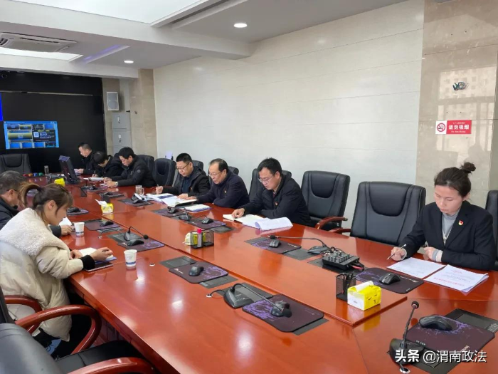 县委政法委到大荔法院检查指导排查整改环节工作（图）